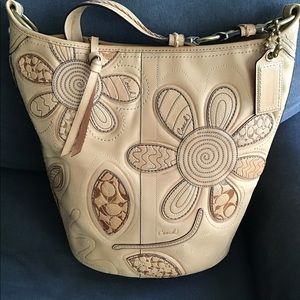 Coach Bleeker tooled floral large tote